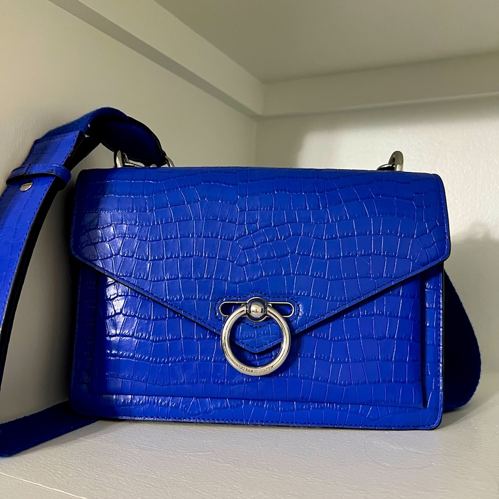 Rebecca Minkoff leather bag/ bright blue croc